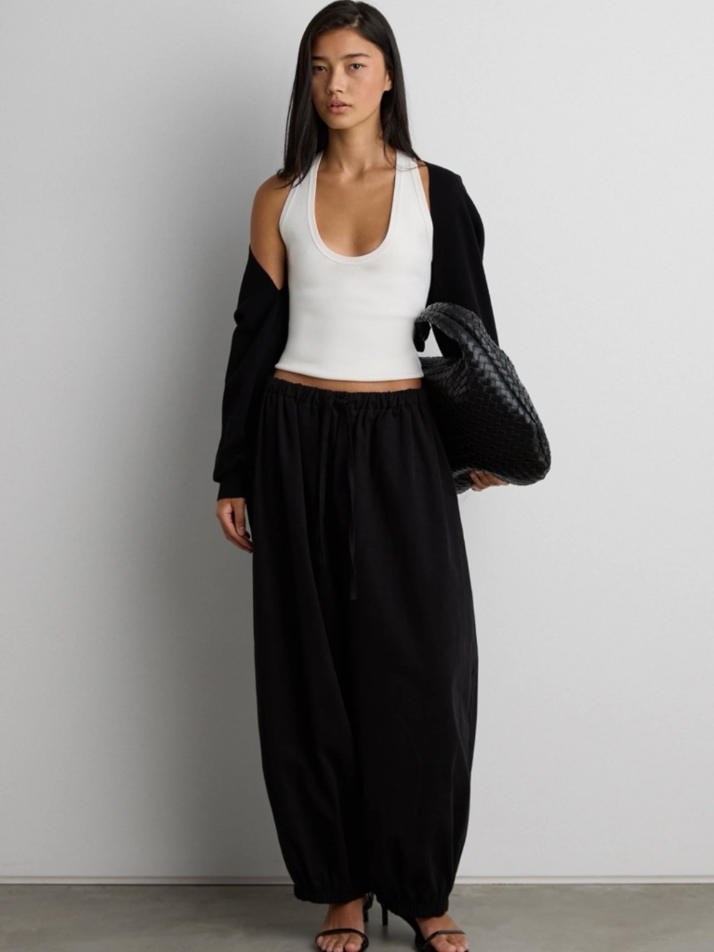 OAK + FORT Black Knit Top with Tag